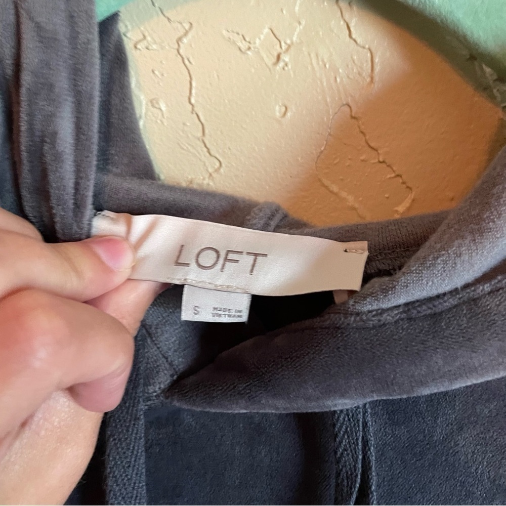 Loft Grey Velvet‎ Hoodie - Picture 4 of 6